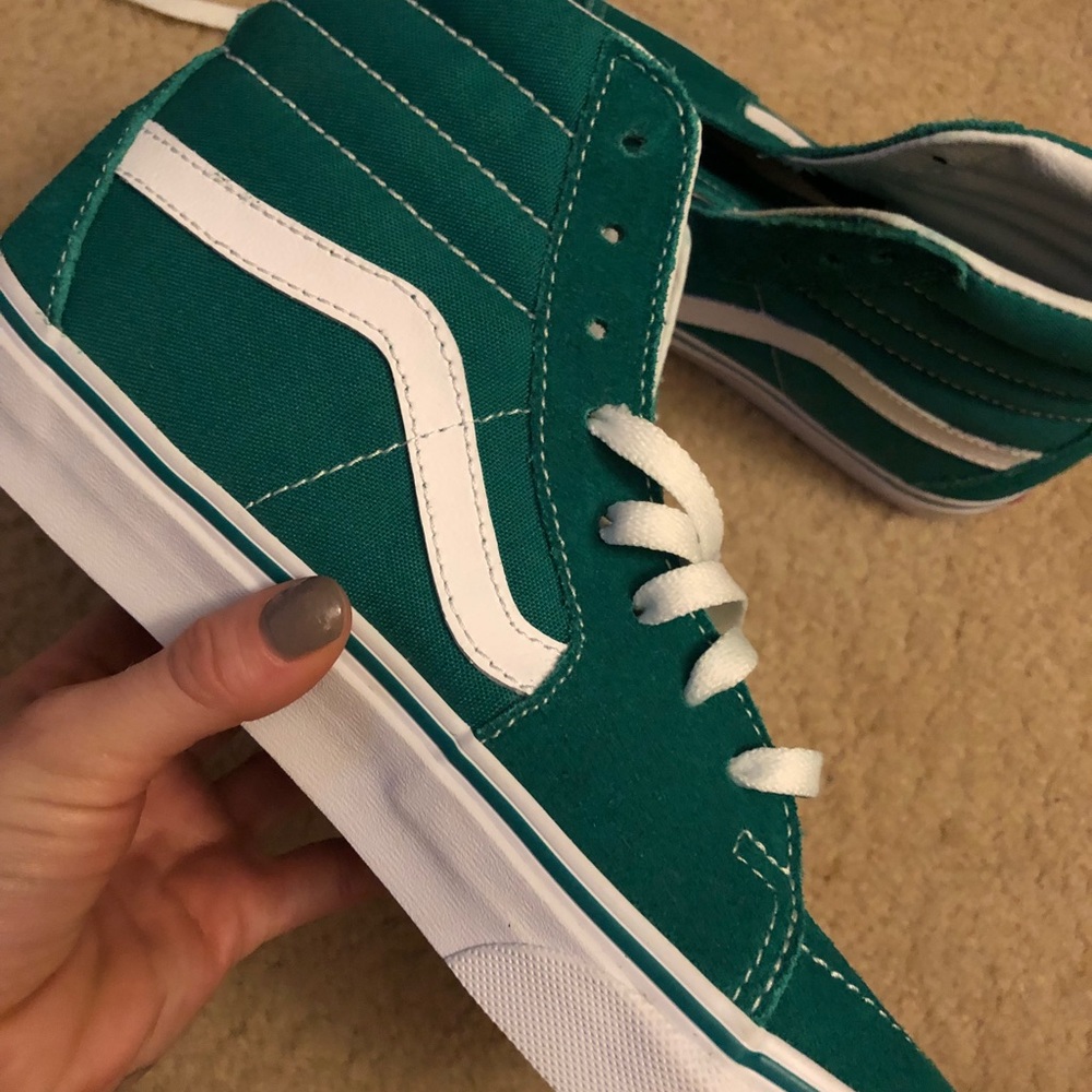 Vans high tops, teal, women’s 8